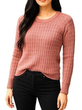 Love Change Pink Pink Long Sleeve Sweater JRS Size Medium